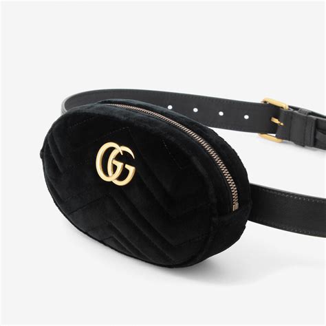 black velvet belt bag gucci|gucci velvet bag marmont.